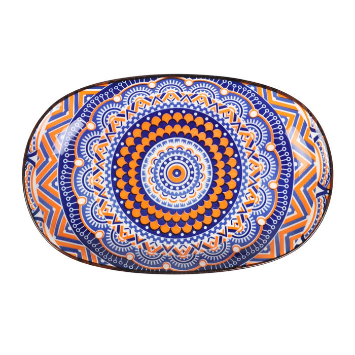 Lemon & Lime MOROCCAN DECO CERAMIC OVAL PLATTER 24X15.5CM