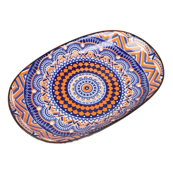Lemon & Lime MOROCCAN DECO CERAMIC OVAL PLATTER 24X15.5CM