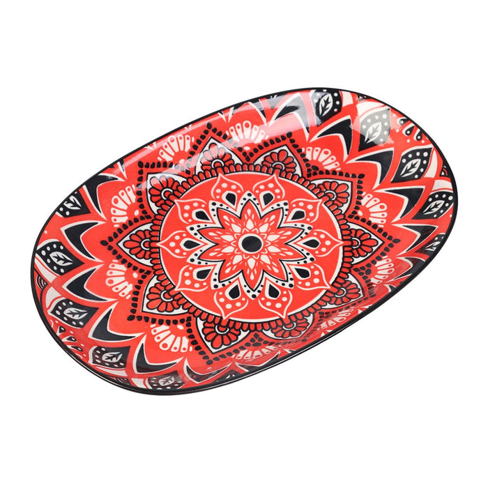 Lemon & Lime MOROCCAN DECO CERAMIC OVAL PLATTER 24X15.5CM