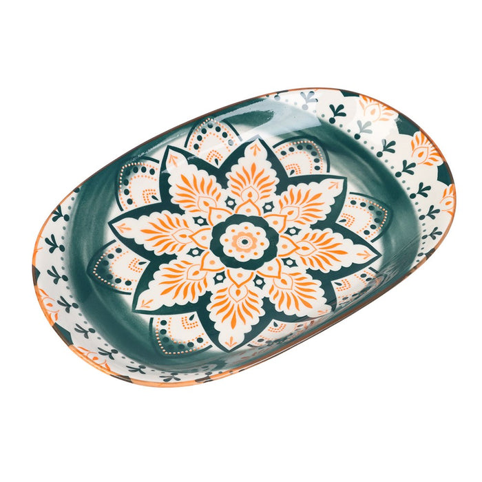 Lemon & Lime MOROCCAN DECO CERAMIC OVAL PLATTER 24X15.5CM