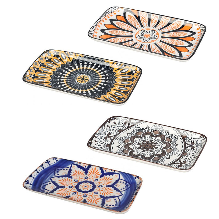 Lemon & Lime MOROCCAN DECO CERAMIC RECT PLATTER 20.5X11CM