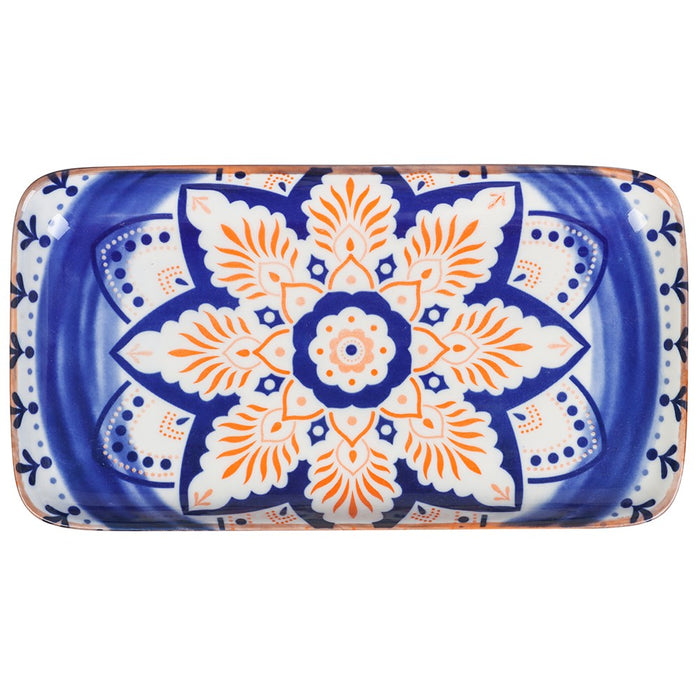 Lemon & Lime MOROCCAN DECO CERAMIC RECT PLATTER 20.5X11CM