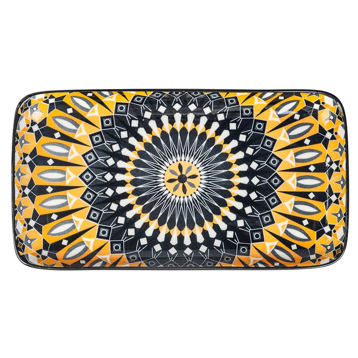 Lemon & Lime MOROCCAN DECO CERAMIC RECT PLATTER 20.5X11CM
