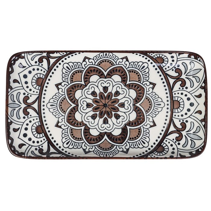 Lemon & Lime MOROCCAN DECO CERAMIC RECT PLATTER 20.5X11CM