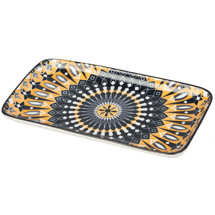 Lemon & Lime MOROCCAN DECO CERAMIC RECT PLATTER 20.5X11CM