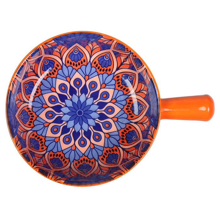 Lemon & Lime MOROCCAN DECO CERAMIC HANDLED BOWL 21.5X16.5X6CM