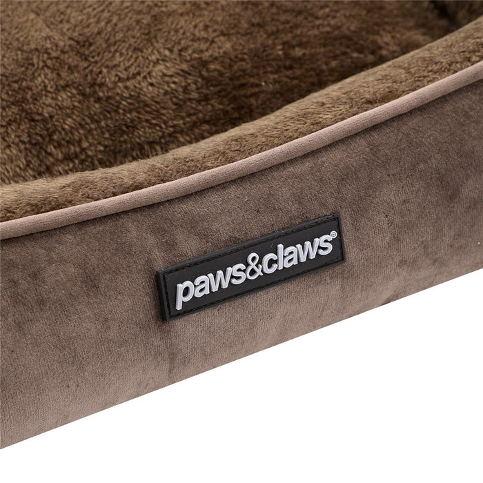 Paws & Claws LUX WALLED BED MOCHA SMALL 60X50X21CM