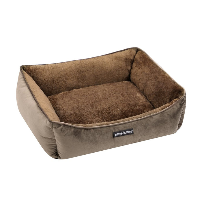 Paws & Claws LUX WALLED BED MOCHA SMALL 60X50X21CM