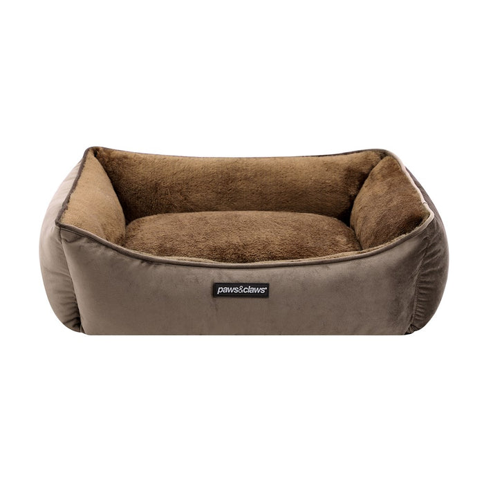 Paws & Claws LUX WALLED BED MOCHA SMALL 60X50X21CM