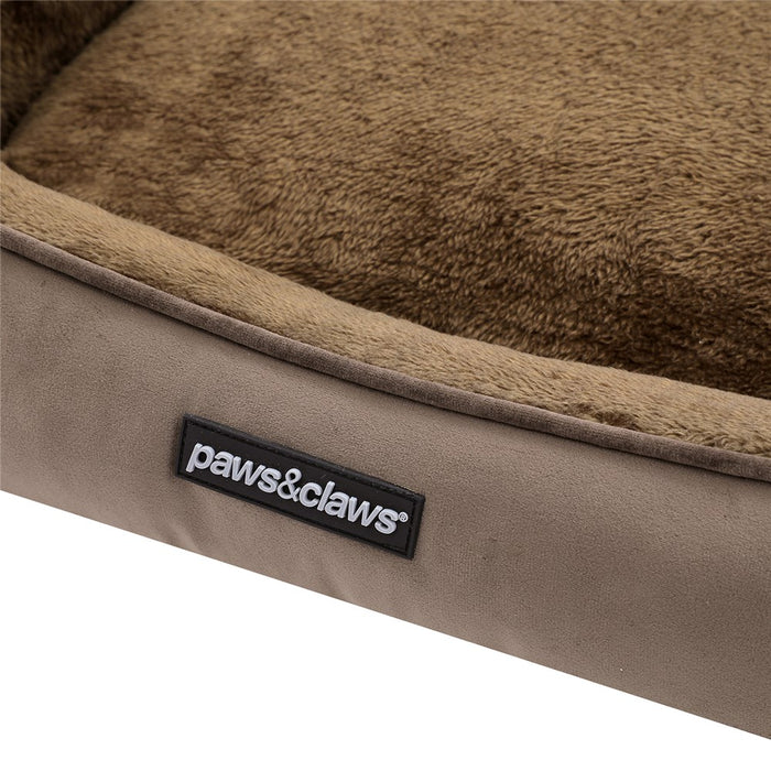 Paws & Claws LUX WALLED BED MOCHA SMALL 60X50X21CM