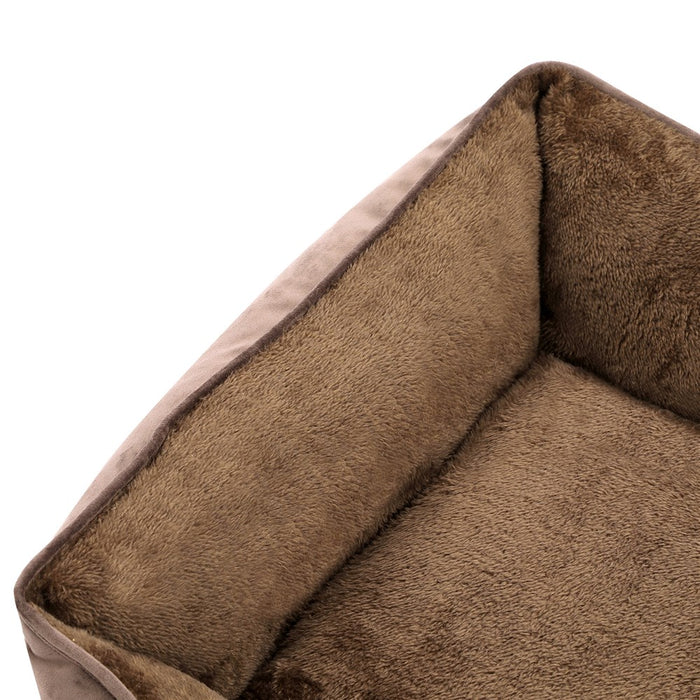 Paws & Claws LUX WALLED BED MOCHA SMALL 60X50X21CM