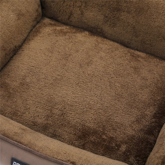 Paws & Claws LUX WALLED BED MOCHA SMALL 60X50X21CM