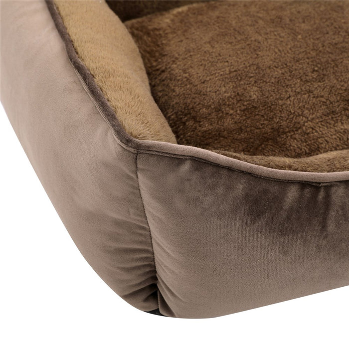 Paws & Claws LUX WALLED BED MOCHA SMALL 60X50X21CM