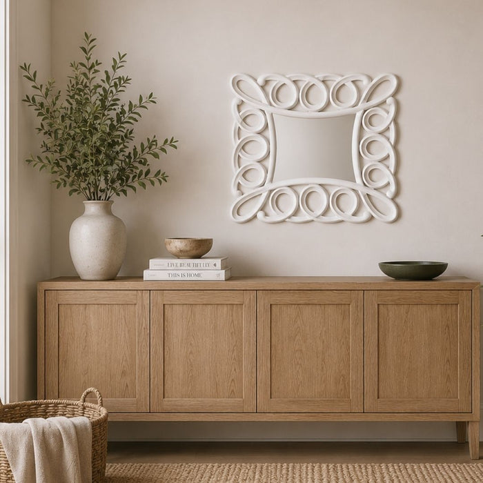 2 set Swirl Edge Mirror White