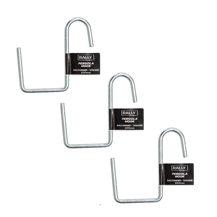 Rally Pergola Hooks for Hanging Decor - Galvanised/Powder Coated, Various Shapes