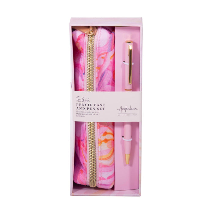 The Australian Collection Pencil Case and Pen-Tara Axford Pink