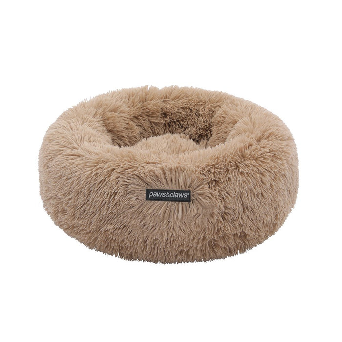 Paws & Claws CALMING PLUSH BED CAMEL SMALL 50X50X19CM