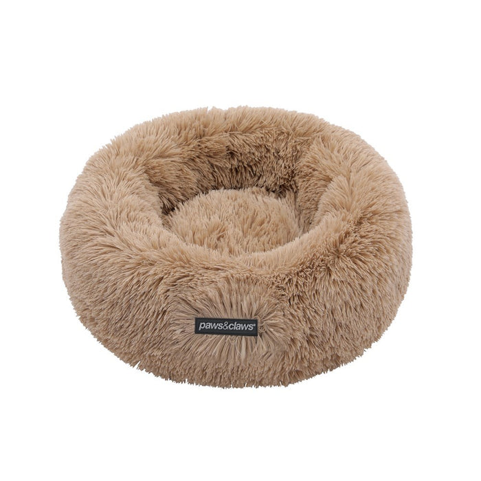 Paws & Claws CALMING PLUSH BED CAMEL SMALL 50X50X19CM