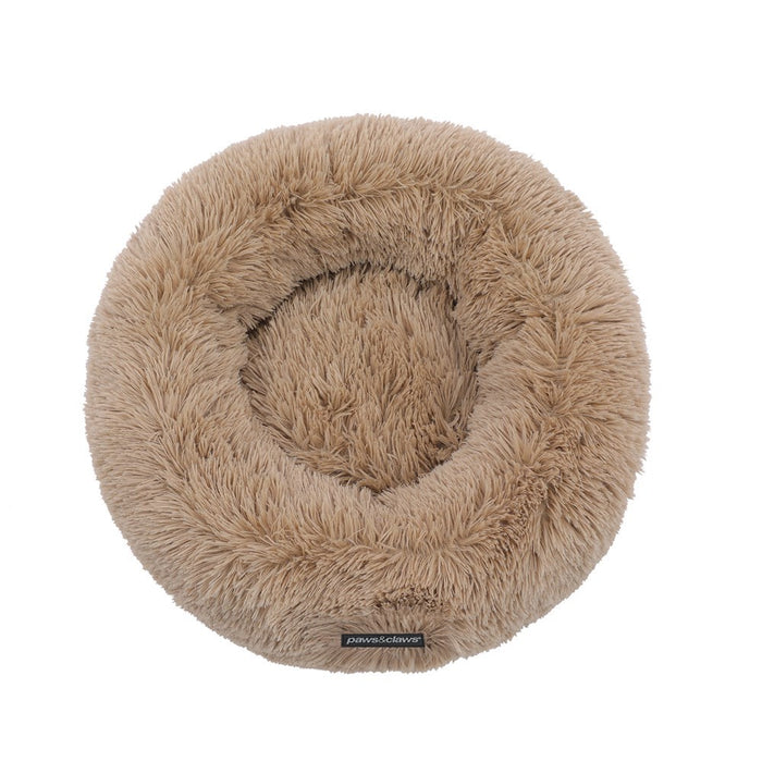 Paws & Claws CALMING PLUSH BED CAMEL SMALL 50X50X19CM