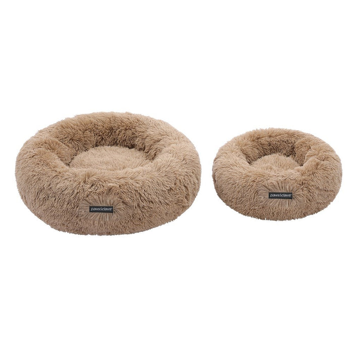 Paws & Claws CALMING PLUSH BED CAMEL SMALL 50X50X19CM