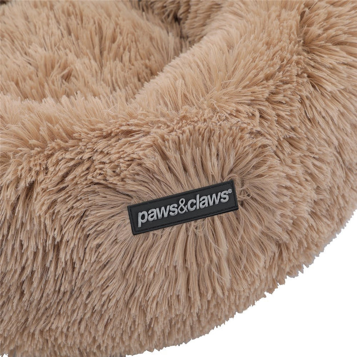 Paws & Claws CALMING PLUSH BED CAMEL SMALL 50X50X19CM
