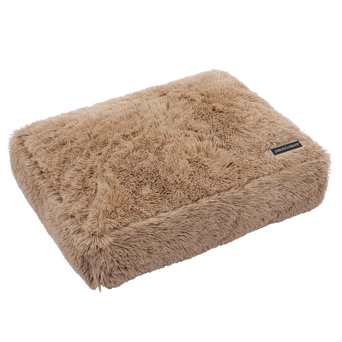 Paws & Claws CALMING PLUSH MATTRESS LGE 80X60X20CM CAMEL