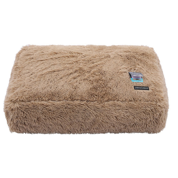 Paws & Claws CALMING PLUSH MATTRESS LGE 80X60X20CM CAMEL