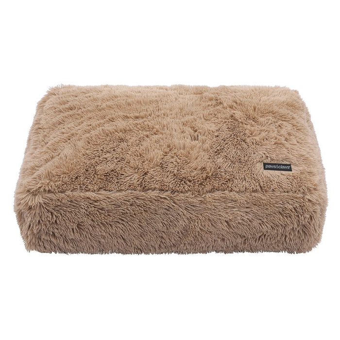 Paws & Claws CALMING PLUSH MATTRESS LGE 80X60X20CM CAMEL