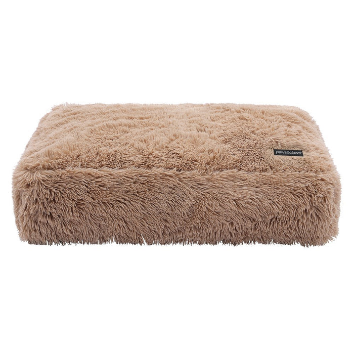 Paws & Claws CALMING PLUSH MATTRESS LGE 80X60X20CM CAMEL