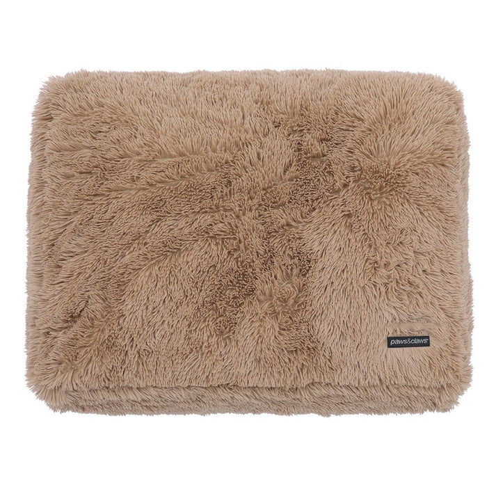 Paws & Claws CALMING PLUSH MATTRESS LGE 80X60X20CM CAMEL