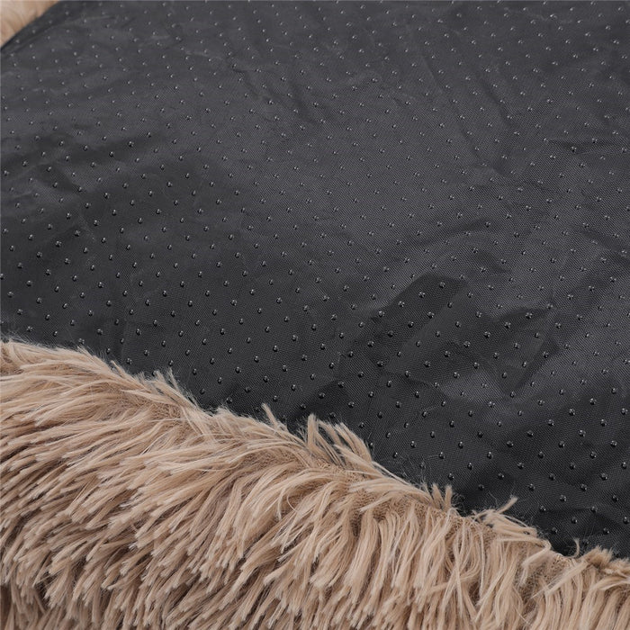 Paws & Claws CALMING PLUSH MATTRESS LGE 80X60X20CM CAMEL
