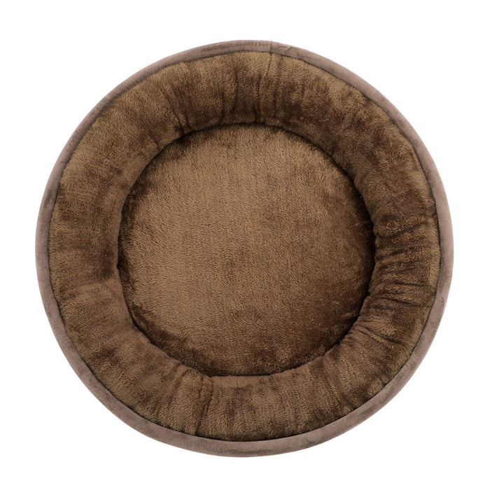 Paws & Claws LUX ROUND BED MOCHA SMALL 60X60X14CM