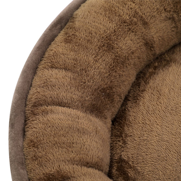 Paws & Claws LUX ROUND BED MOCHA SMALL 60X60X14CM