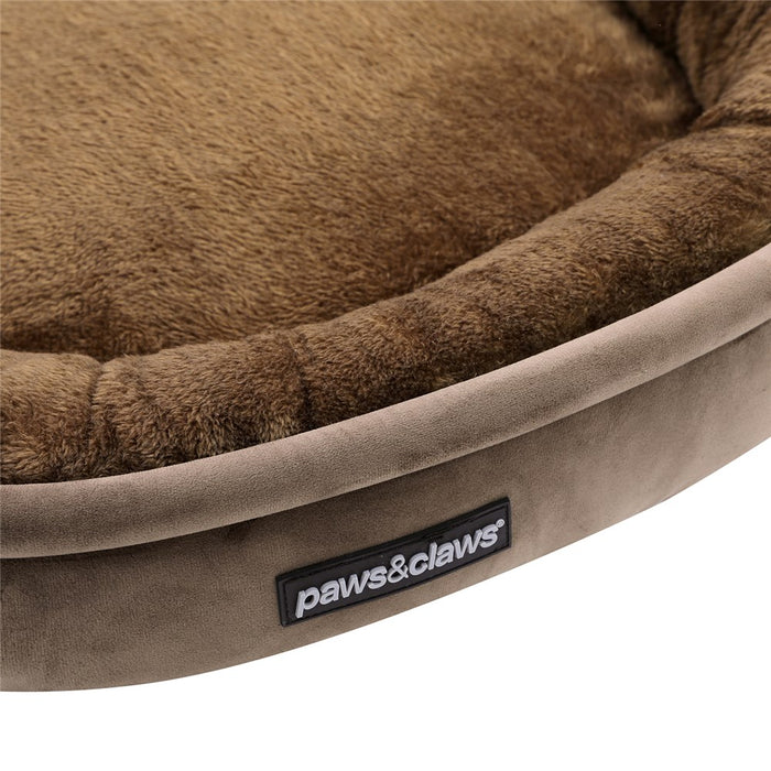 Paws & Claws LUX ROUND BED MOCHA SMALL 60X60X14CM