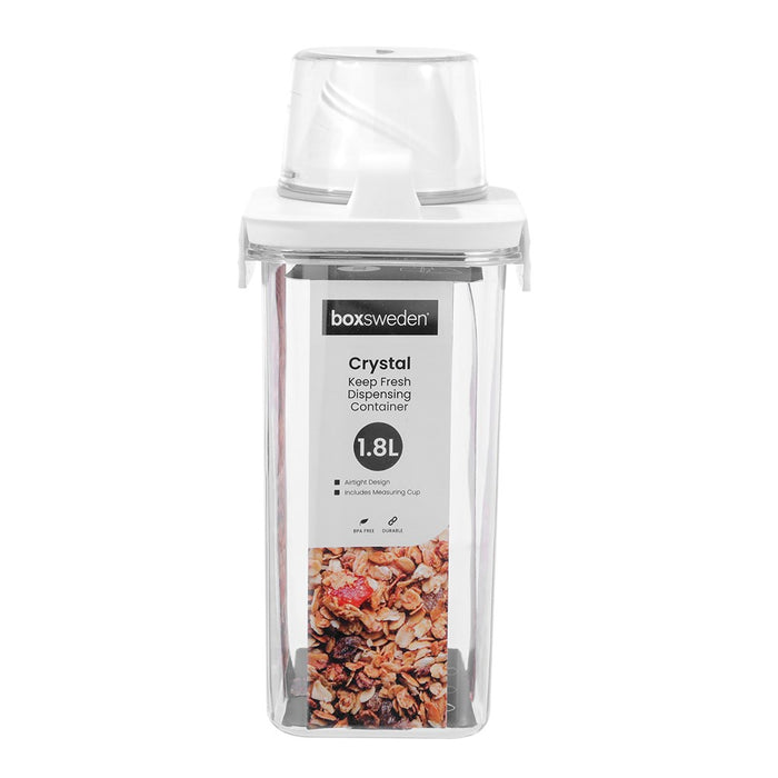 Lemon & Lime CRYSTAL KEEP FRESH DISPENSING CONTAINER 1.8L WITH MEASURING CUP