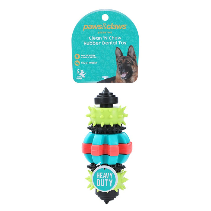 Paws & Claws CLEAN 'N CHEW TPR DENTAL TOY 17CM