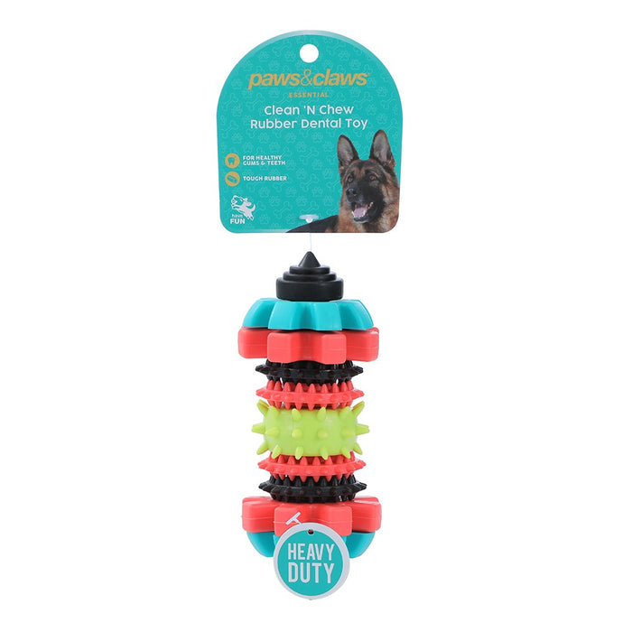 Paws & Claws CLEAN 'N CHEW TPR DENTAL TOY 17CM