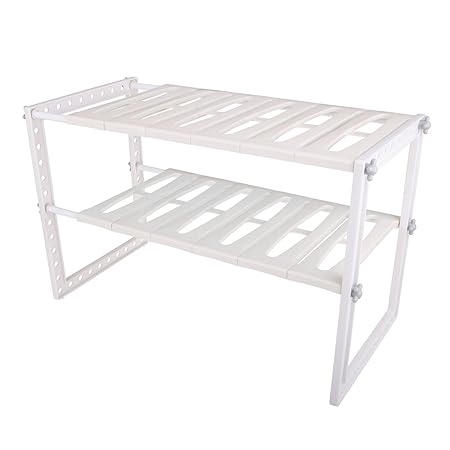 EXPANDABLE UNDER SINK ORGANISER WHITE