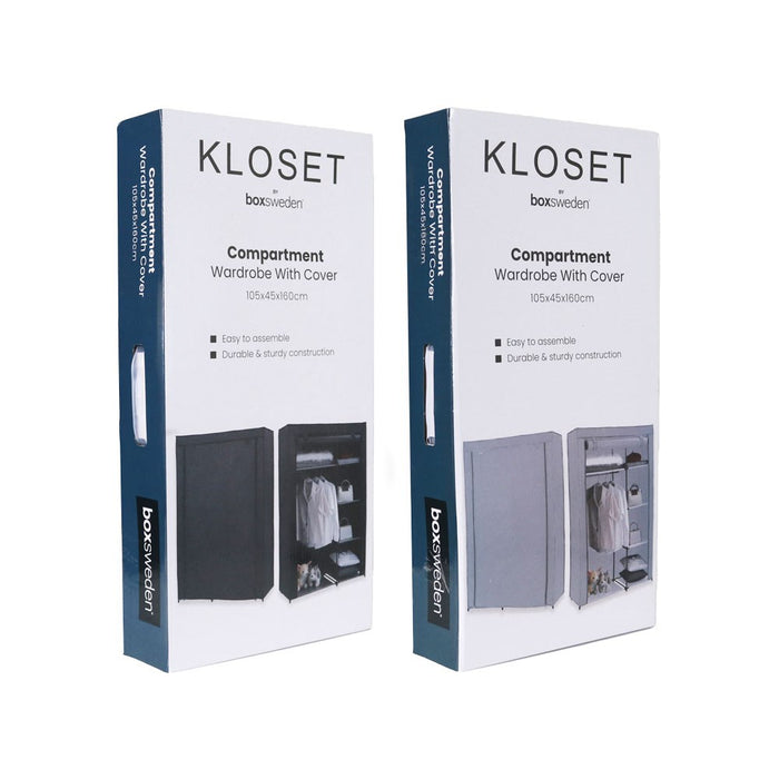 Boxsweden Kloset Portable Wardrobe With Cover 105X45X160Cm