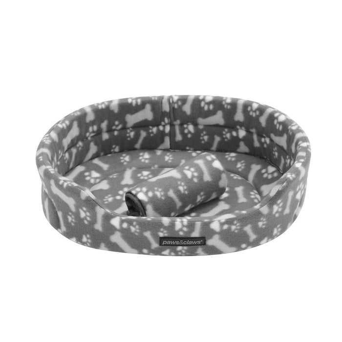 Paws & Claws PET BED & BLANKET 10PC SET BED 41X27X11 - 62X47X16CM BLANKET 70X70CM