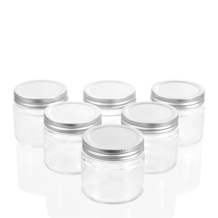 Lemon & Lime CAPRI GLASS PRESERVE JAR 200ML 6PK SILVER LID