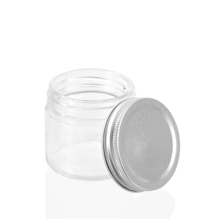 Lemon & Lime CAPRI GLASS PRESERVE JAR 200ML 6PK SILVER LID