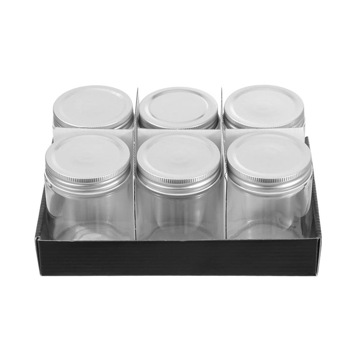 Lemon & Lime CAPRI GLASS PRESERVE JAR 300ML 6PK SILVER LID