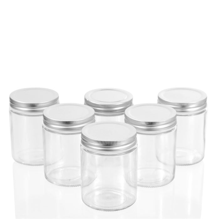Lemon & Lime CAPRI GLASS PRESERVE JAR 300ML 6PK SILVER LID