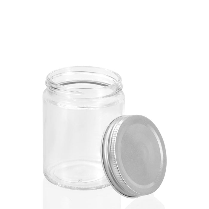 Lemon & Lime CAPRI GLASS PRESERVE JAR 300ML 6PK SILVER LID