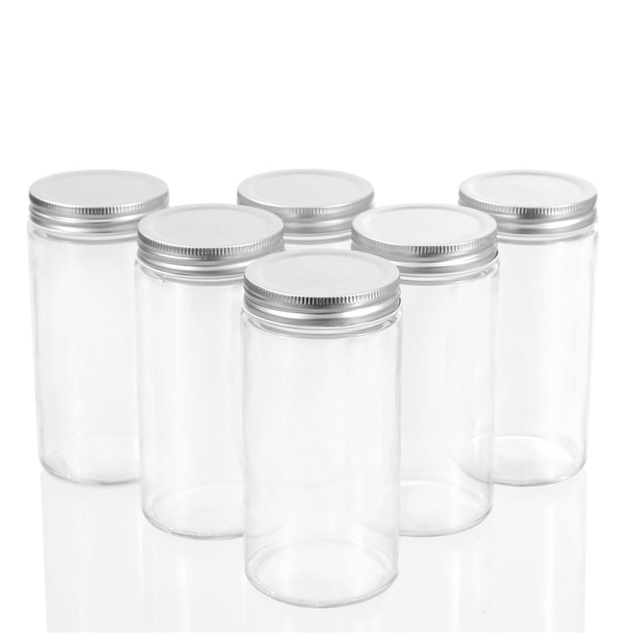 Lemon & Lime CAPRI GLASS PRESERVE JAR 500ML 6PK SILVER LID