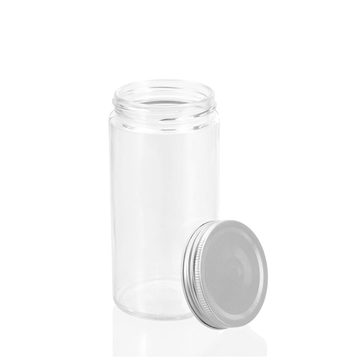 Lemon & Lime CAPRI GLASS PRESERVE JAR 500ML 6PK SILVER LID