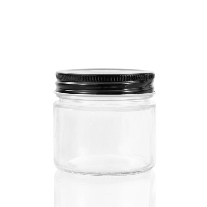 Lemon & Lime CAPRI GLASS PRESERVE JAR 200ML 6PK BLACK LID