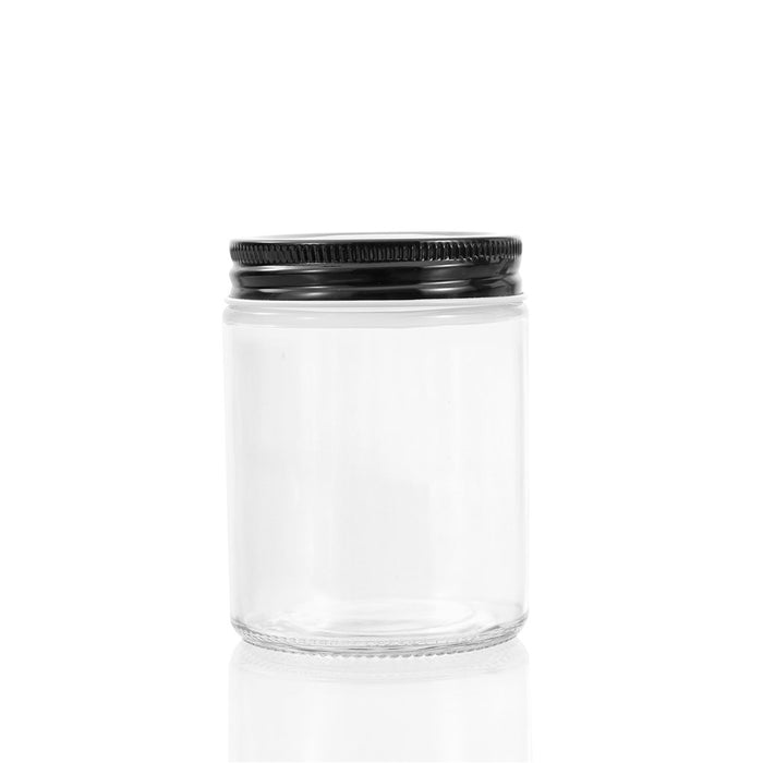 Lemon & Lime CAPRI GLASS PRESERVE JAR 300ML 6PK BLACK LID