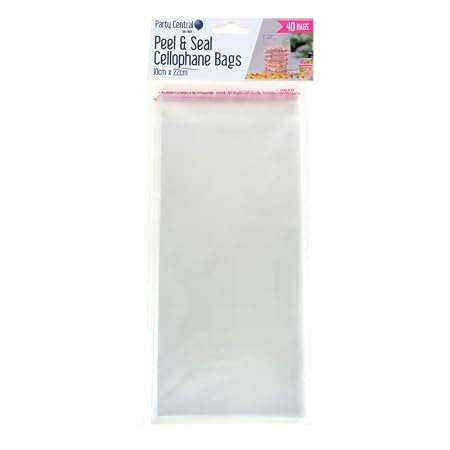 Premium Peel & Seal Cellophane Bags - 10cm x 22cm 40pk